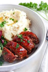 Turkey & Stuffing Meatloaves with Mashed Potatoes